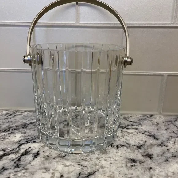 Baccarat Harmonie Crystal Ice Bucket. Made in France. Hand Wash. 5”H Beautiful - Picture 13 of 14